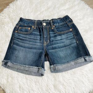 AEO Dark Blue Elastic Waist Jean Shorts Size 2